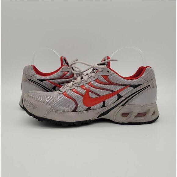 NIKE Air Max Torch 4 Atmosphere Grey University Red Running Shoes - Men\'s Size 8